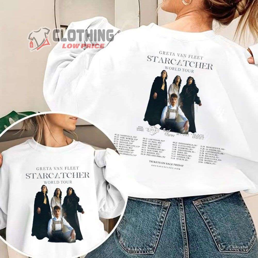 Greta Van Fleet Starcatcher World Tour 2023 Merch, Greta Van Fleet Tour 2023 With Special Guests Shirt, Greta Van Fleet Band Tour Concert 2023 T-Shirt