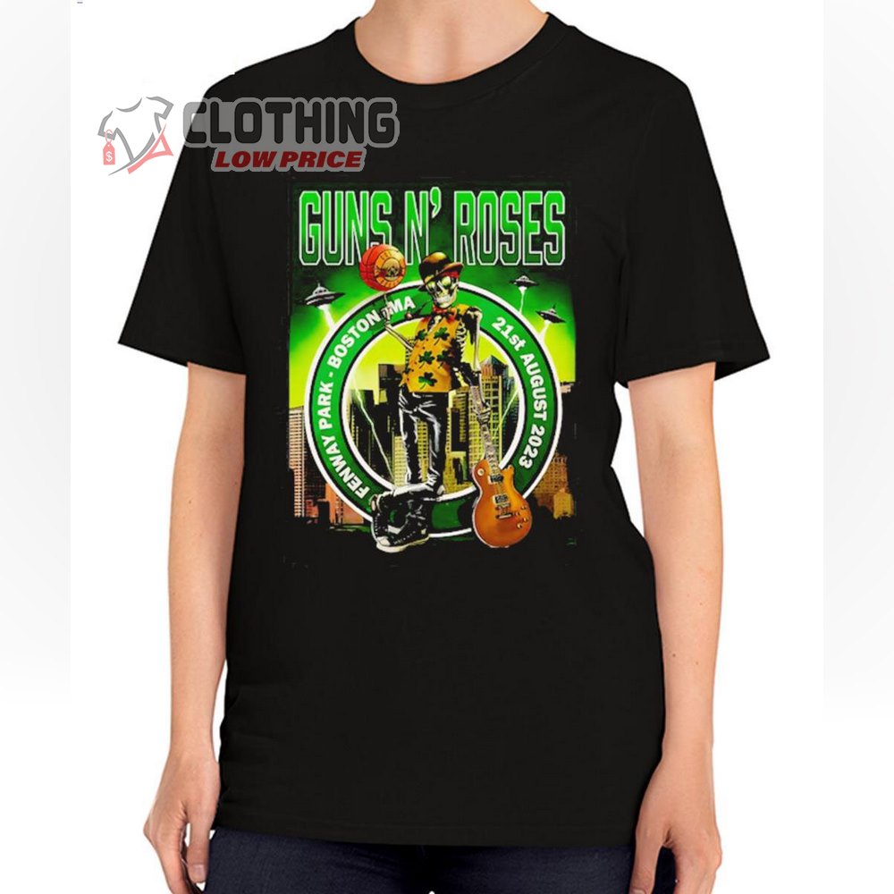 Guns N' Roses Fenway Park Event Merch, Guns N' Roses  21st August 2023 Shirt, Guns N' Roses Fenway Park Event Boston MA T-Shirt