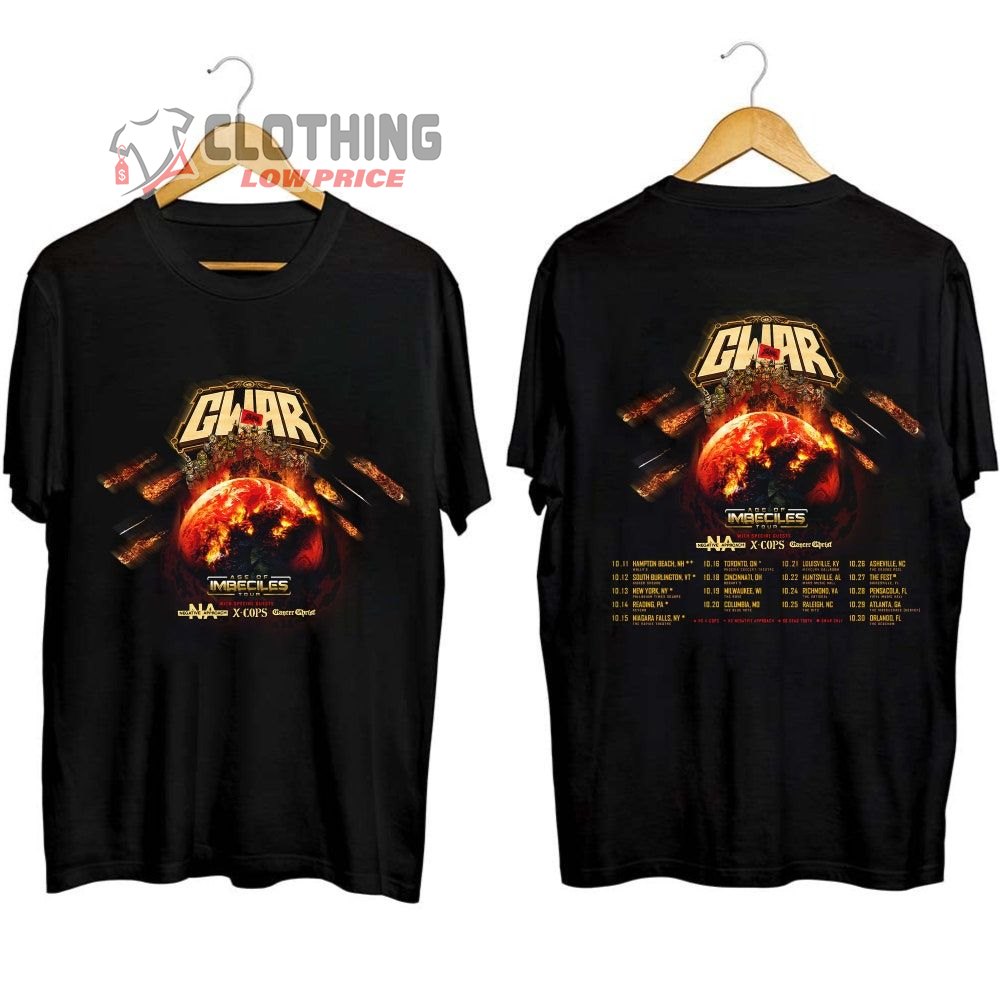 Gwar Age Of Imbeciles Fall 2023 Tour Merch, Gwar Age Of Imbeciles Fall 2023 North American Tour Shirt, Gwar Tour Dates 2023 T-Shirt