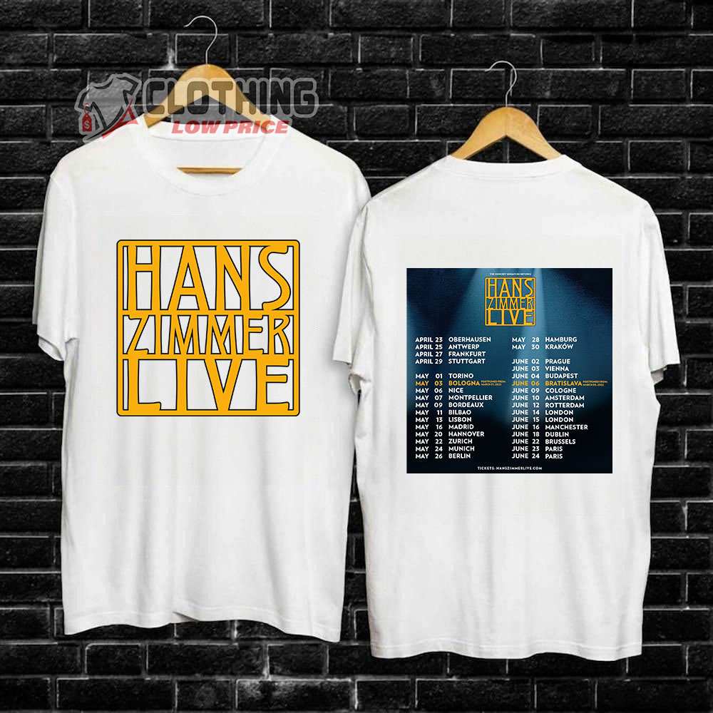 Hans Zimmer Live 2023 Merch, Hans Zimmer Live UK Tour dates 2023 London and Manchester T-Shirt