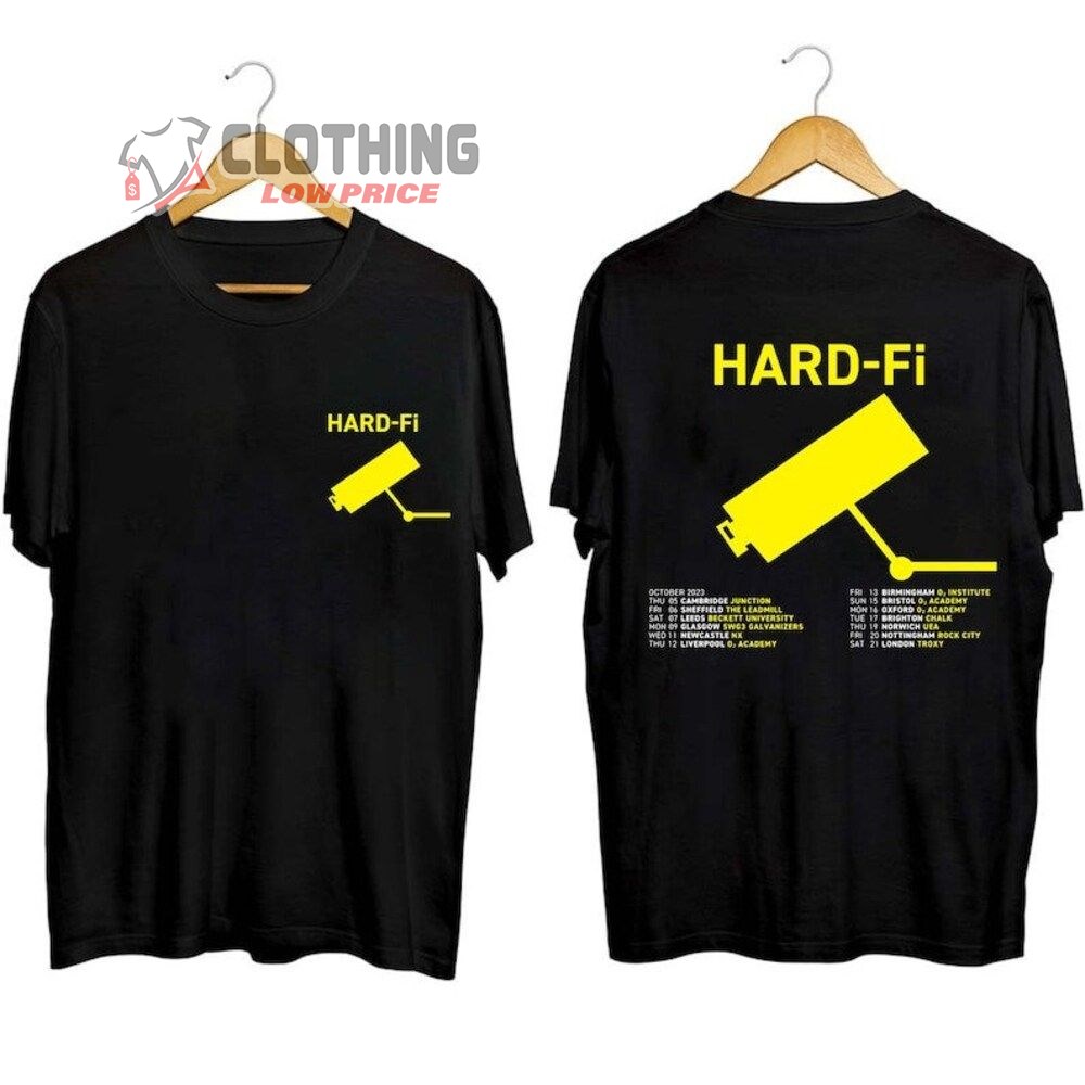 Hard-Fi 2023 UK Tour Merch, Hard-Fi 2023 Concert Shirt, Hard-Fi 2023 UK Dates Tee, Hard-Fi First Uk Tour In Over 10 Years T-Shirt