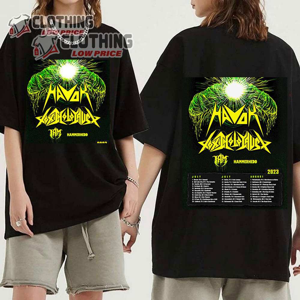 Havok And Toxic Holocaust Announce 2023 US Tour Dates Merch, Havok And Toxic Holocaust World Tour 2023 Setlist T-Shirt