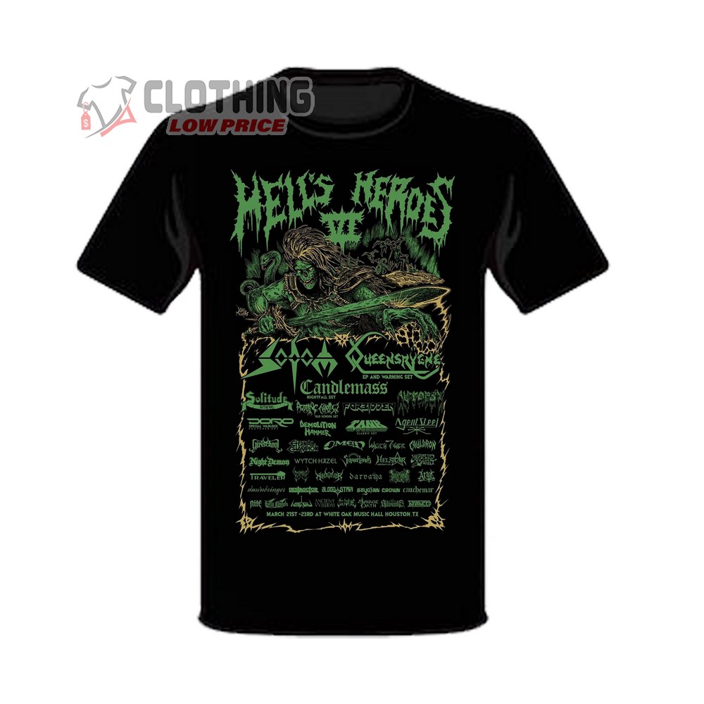 Hell's Heroes VI Festival 2024 Setlist T-shirt