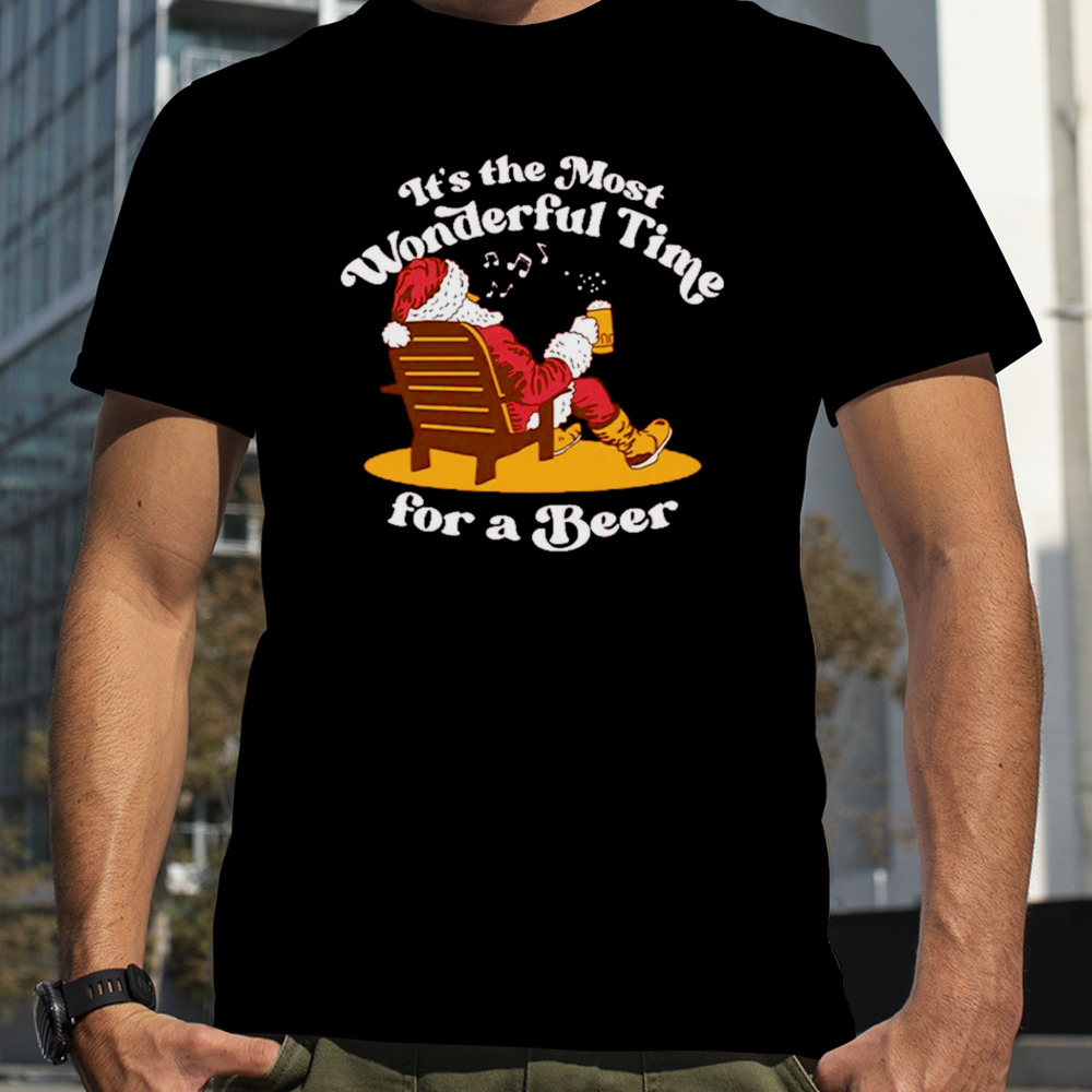 It’s the most wonderful time for a beer Santa shirt