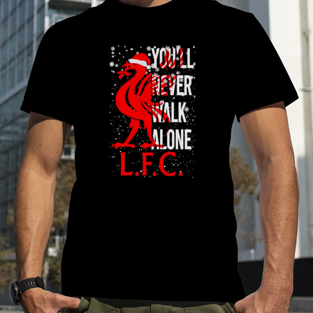 Liverpool santa you’ll never walk alone LFC shirt