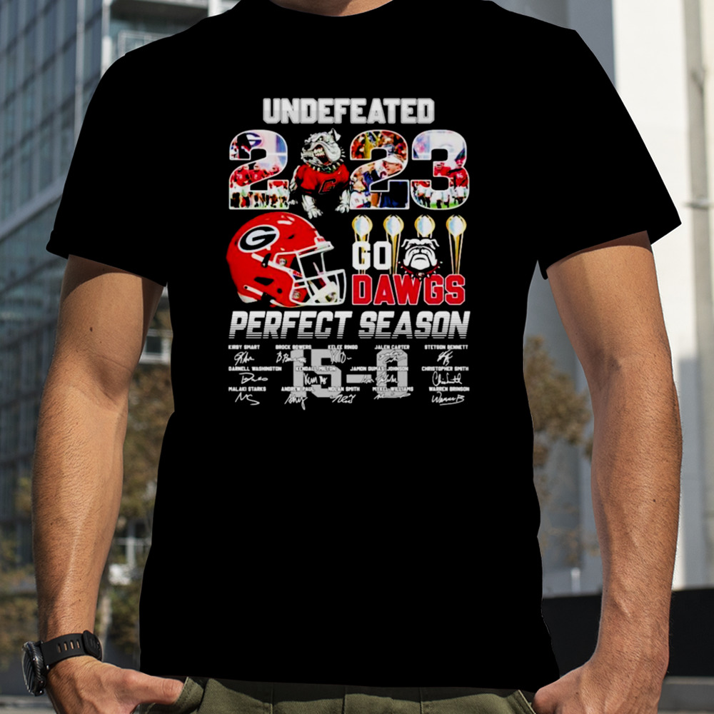 Undefeated 2023 Dawgs Perfect season signatures shirt