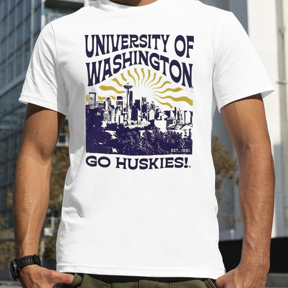 University Of Washington Go Huskies Sunburst T-shirt