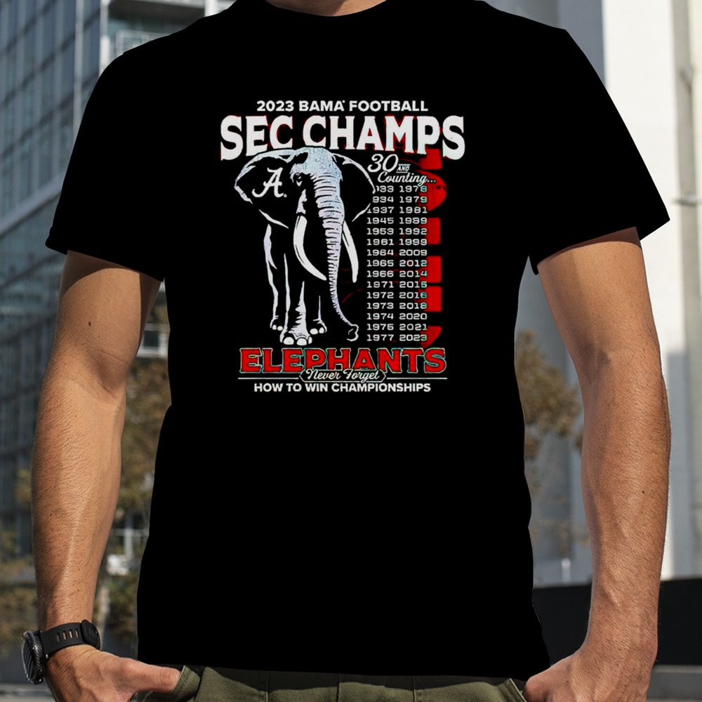 Alabama Crimson Tide Elephants never forget how to win Championship shirt