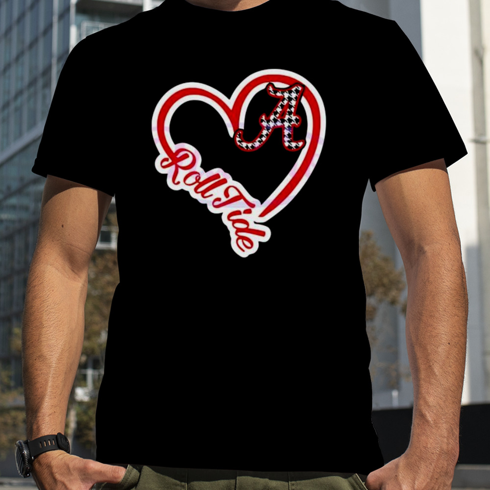 Alabama Roll Tide Football Heart Shirt