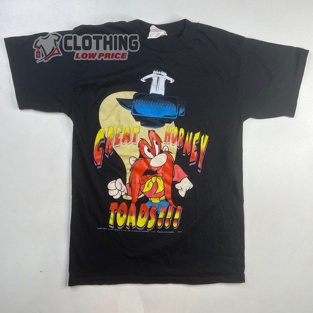 Horney Toads Yosemite Sam Cartoon T-shirt, Yosemite Sam Space Jam Jersey T-shirt