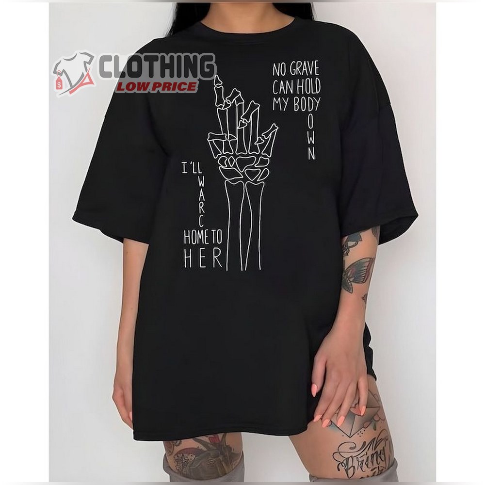 Hozier Graphic Design Tour Merch, No Grave Can Hold My Body Down T-Shirt