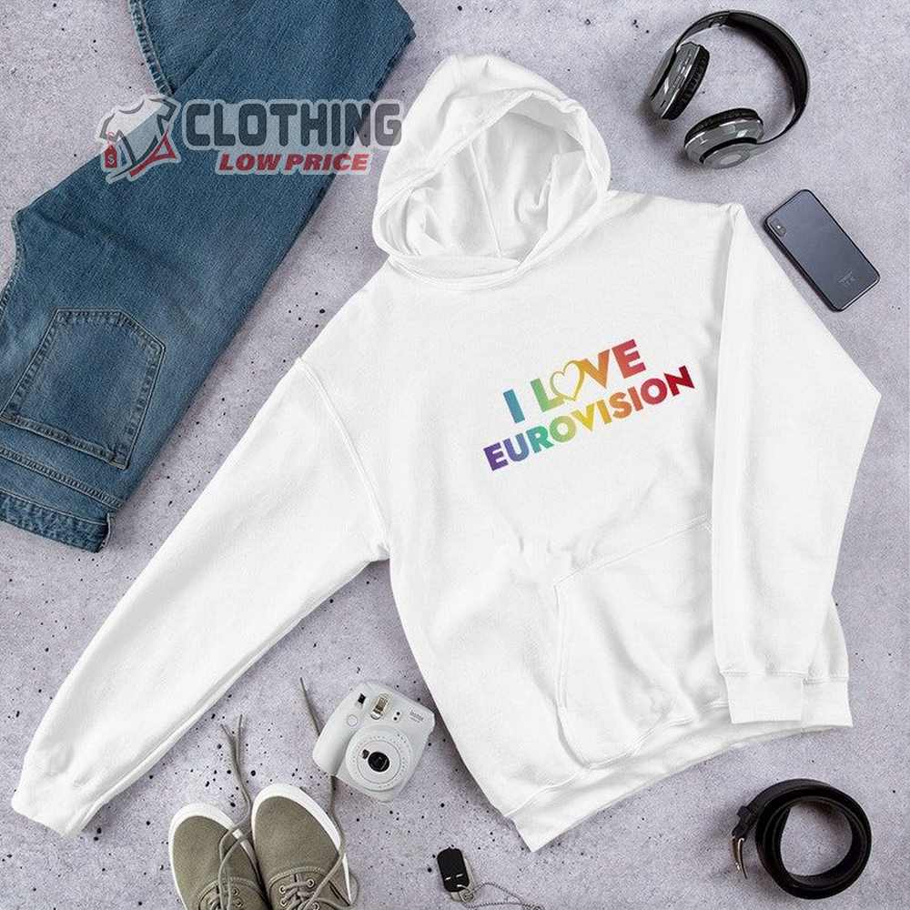 I Love Eurovision Merch Rainbow Eurovision Song Contest Shirt Eurovision Song Contest Liverool 2023 Tickets T-Shirt