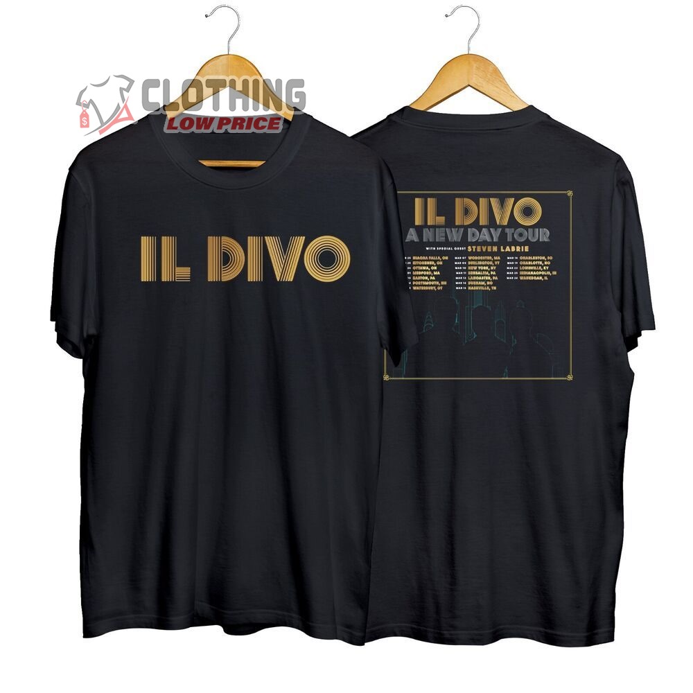 IL Divo A New Day Tour 2023 Merch, IL Divo Tour Dates 2023 Shirt, IL Divo World Tour 2023 With Special Guest T-Shirt