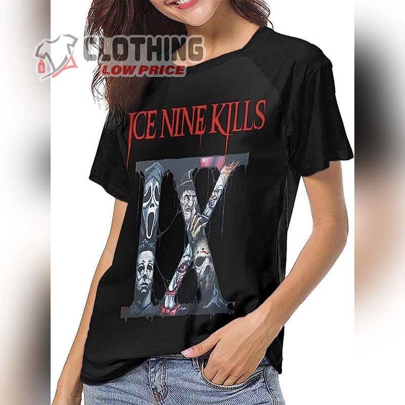 Ice Nine Kills Setlist T- Shirt, Ice Nine Kills T- Shirt Women's Short Sleeve Baseball Shirt, Ice Nine Kills Merch