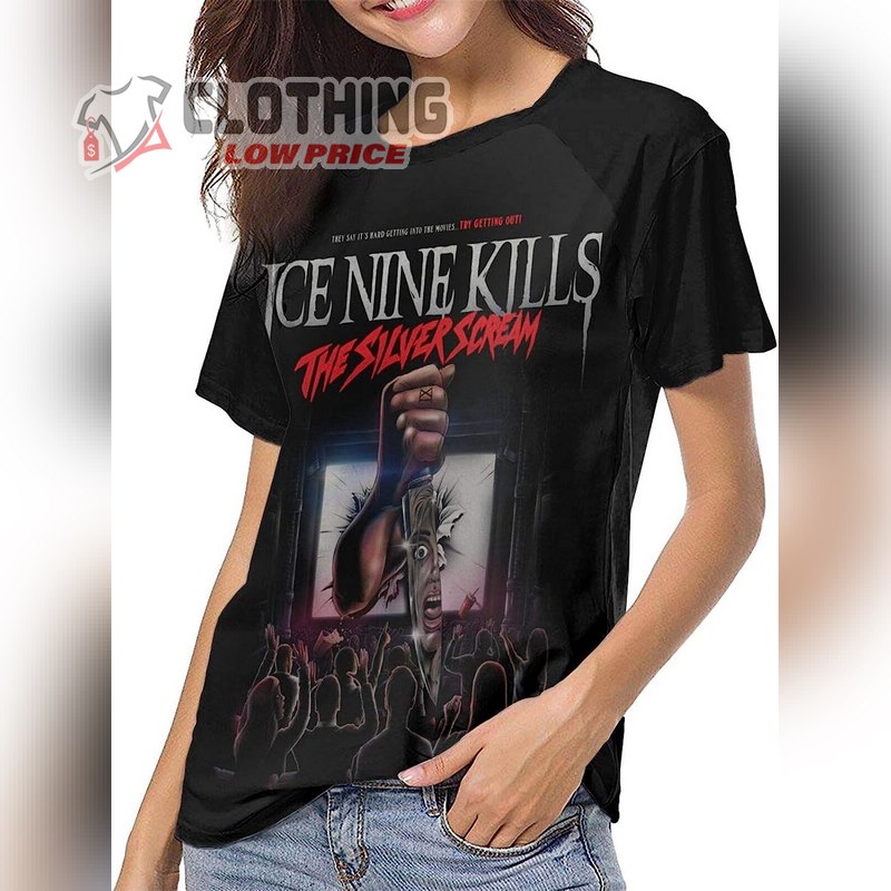 Ice Nine Kills Tour Tickets Merch, Ice Nine Kills The Silver Scream T- Shirt, Ice Nine Kills Members T- Shirt