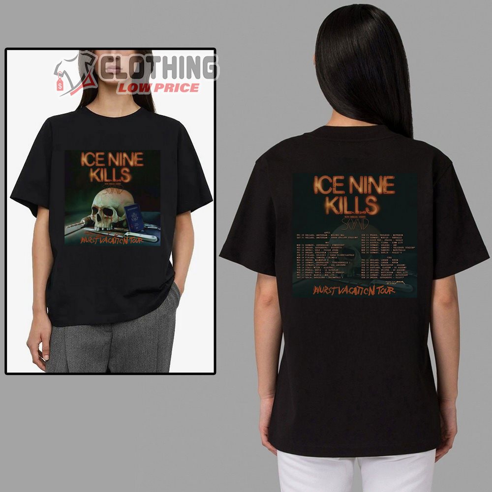 Ice Nine Kills Wurst Vacation Tour 2023 Merch, Wurst Vacation Tour 2023 Shirt Ice Nine Kills Tour Dates 2023 T-Shirt