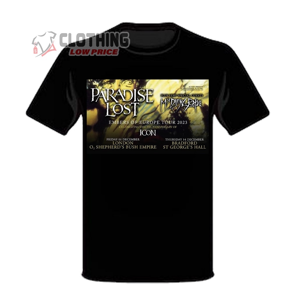 Icon 30 Year Anniversary - Europe & Uk Tour 2023 Schedule T-Shirt