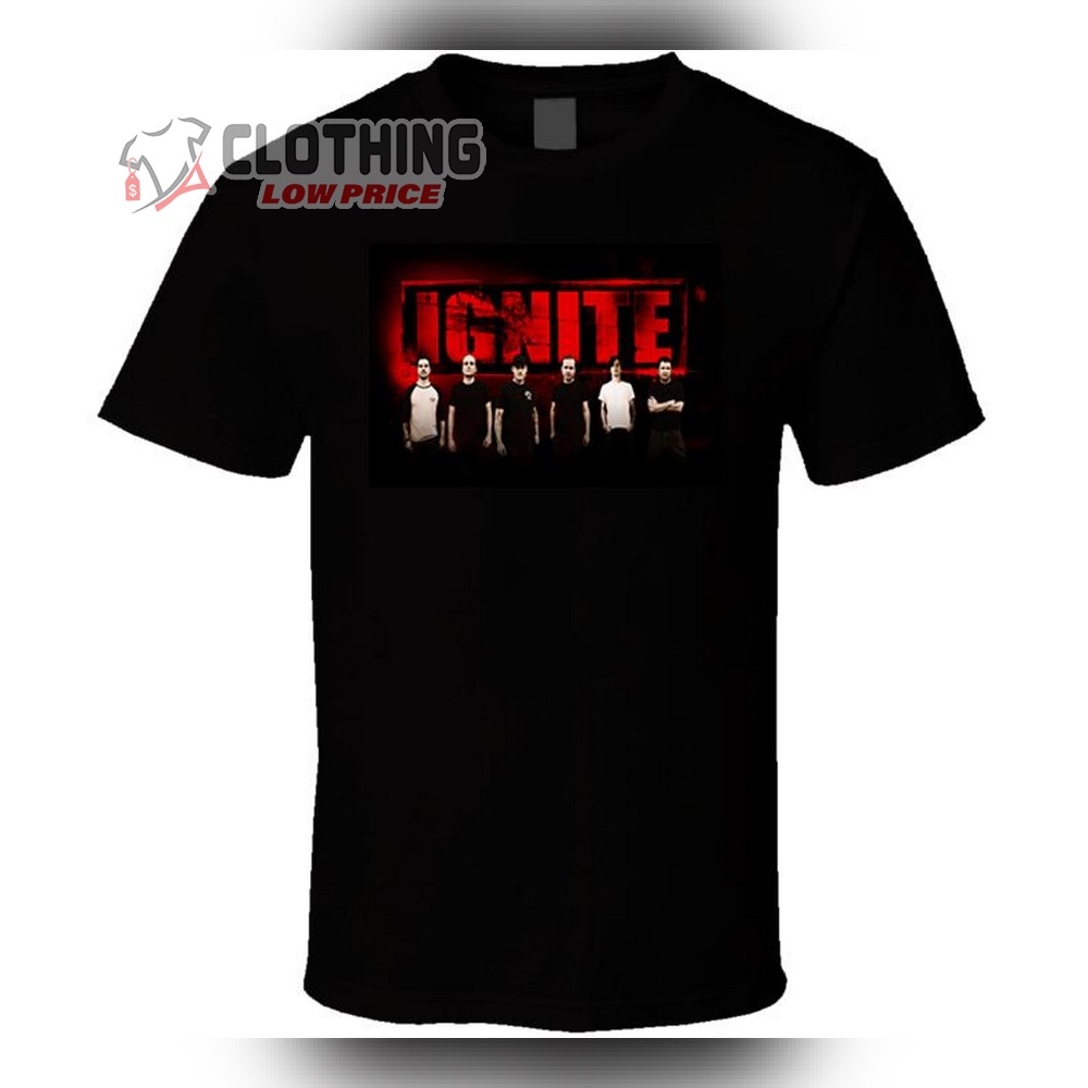 Ignite Band Members Graphic Tee Merch, Ignite Black Tee Shirt, Ignite Music Live Concert Shirts