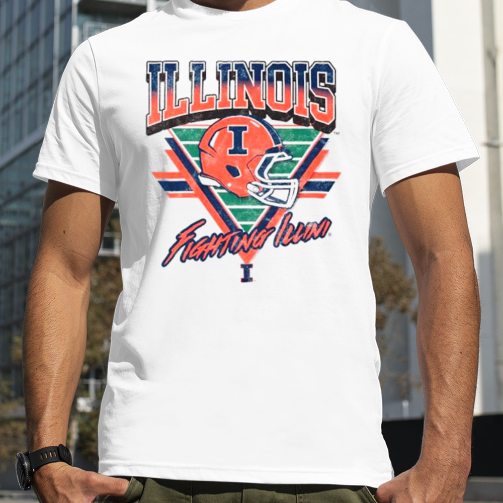 Illinois Fighting Illini Helmet triangle vintage shirt