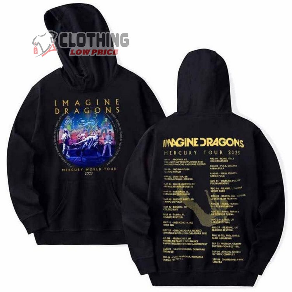 Imagine Dragons Mercury World Tour 2023 Shirt, Imagine Dragons T-Shirt, Mercury Tour 2023 Merch