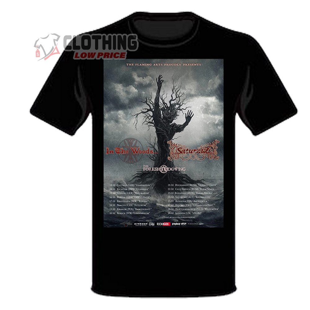 In The Woods With Saturnus And The Foreshadowing Tour 2023 Merch, In The Woods Tour 2023 Tickets And Tour Dates T-Shirt