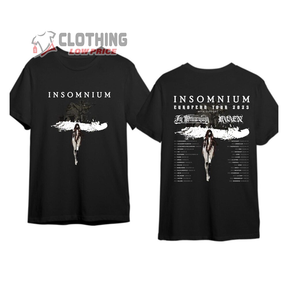 Insomnium European Tour 2023 Merch, Insomnium Tour 2023 Shirt, Insomnium Band Tour 2023 T-Shirt