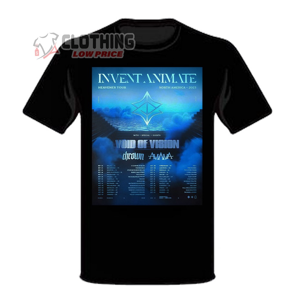 Invent Animate 2023 Tour Dates Shirt, Invent Animate Heavener Tour 2023 T-shirt, Sweater, Hoodie, And Long Sleeved, Ladies, Tank Top Merch