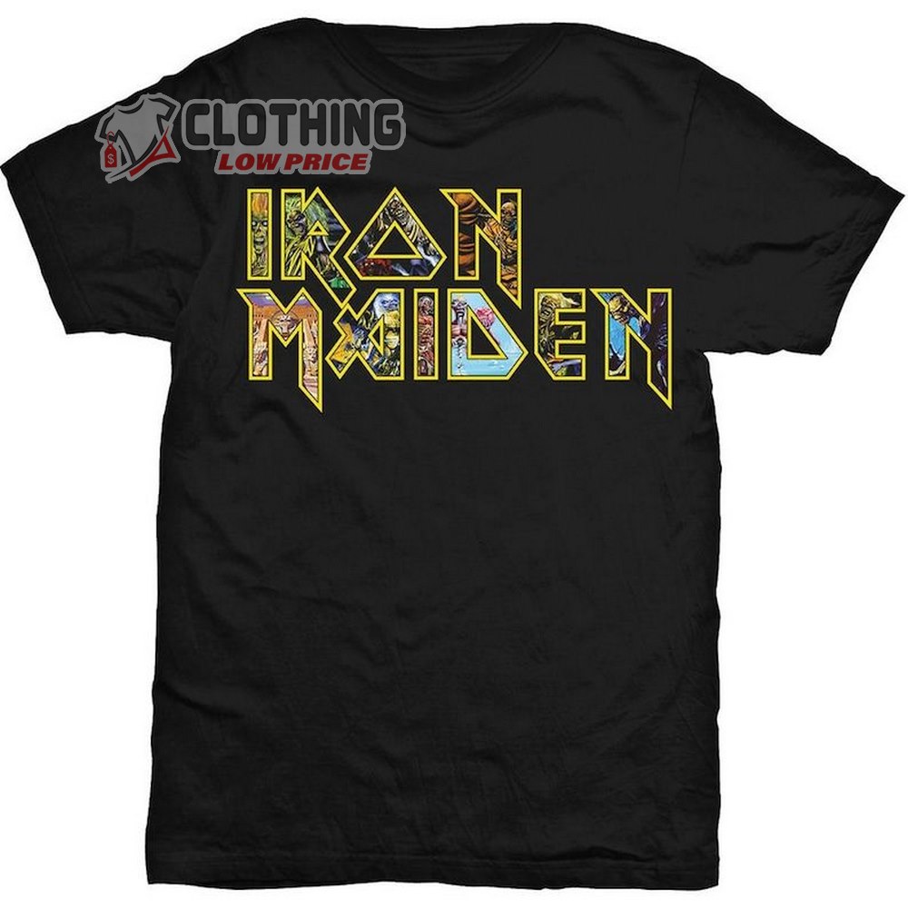 Iron Maiden Eddie Logo Steve Harris Merch, Iron Maiden Album T-Shirt