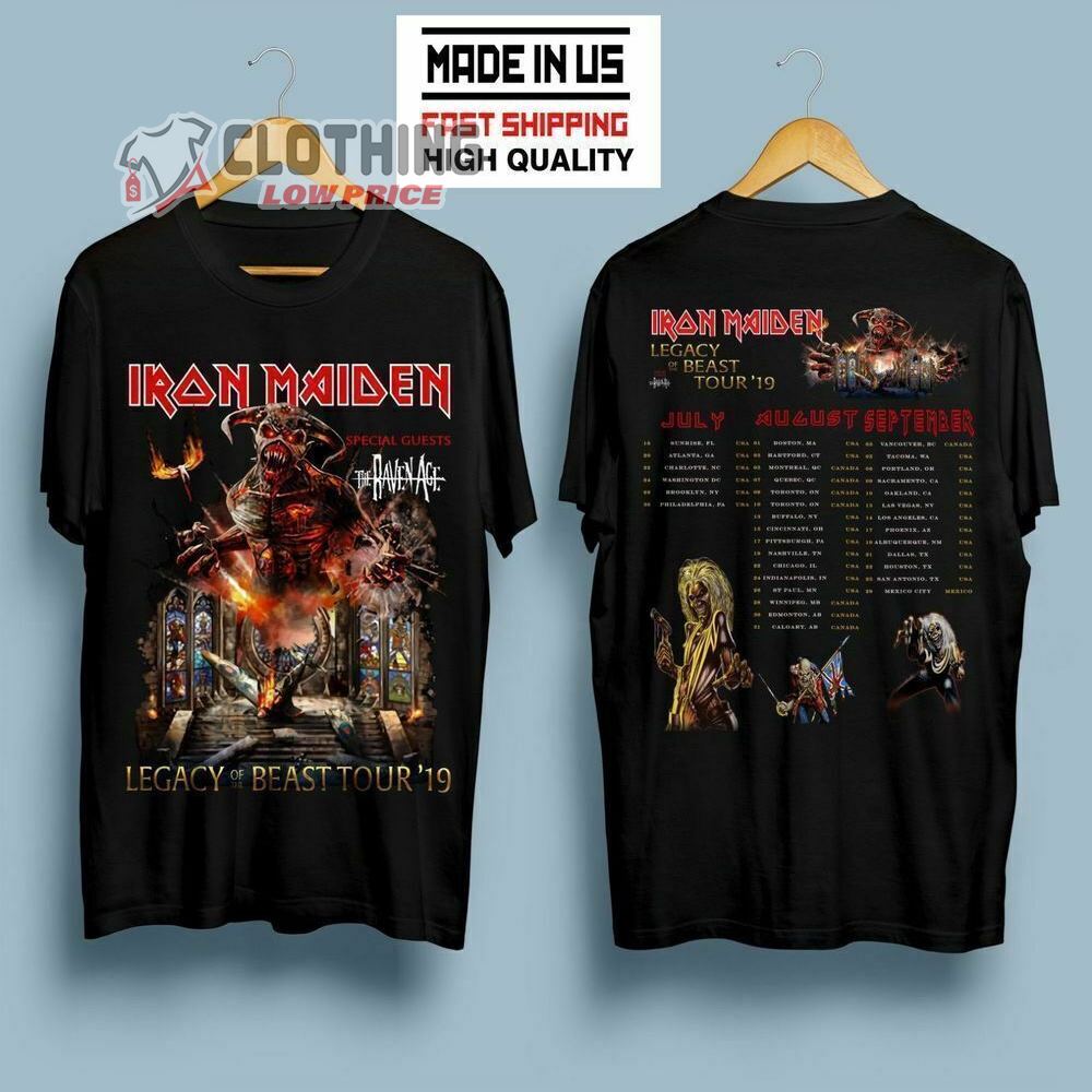 Iron Maiden Legacy Of The Beast Tour 2019 Merch, Iron Maiden Concert Tampa Krakau T-Shirt