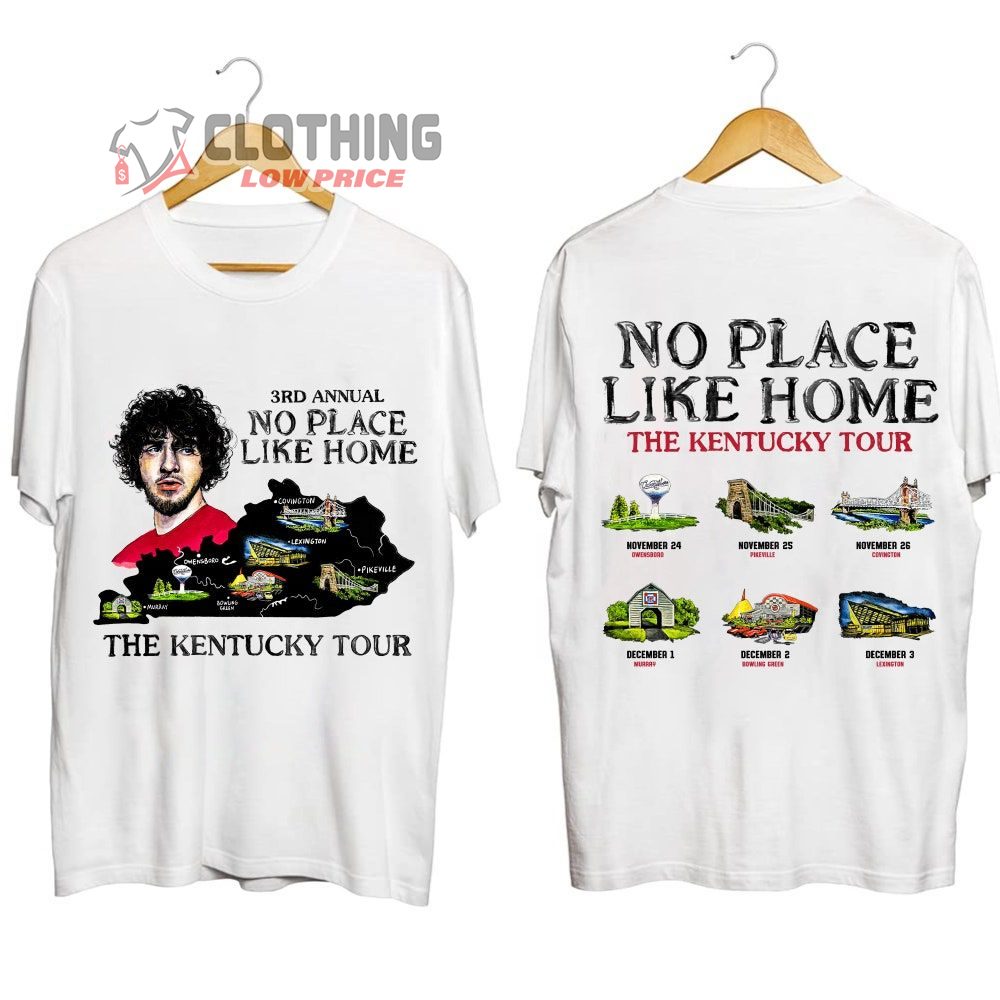 Jack Harlow No Place Like Home Tour 2023 Merch, Jack Harlow 3rd No Place Like Home Shirt, The Kentucky Tour 2023 T-Shirt