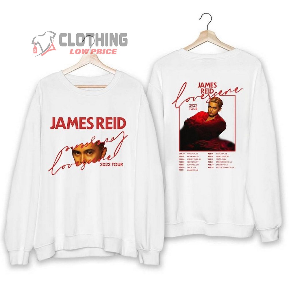 James Reid Lovescene North American 2023 Tour Dates Shirt, James Reid Tour 2023 Sweatshirt, James Reid Tour, James Reid Shirt