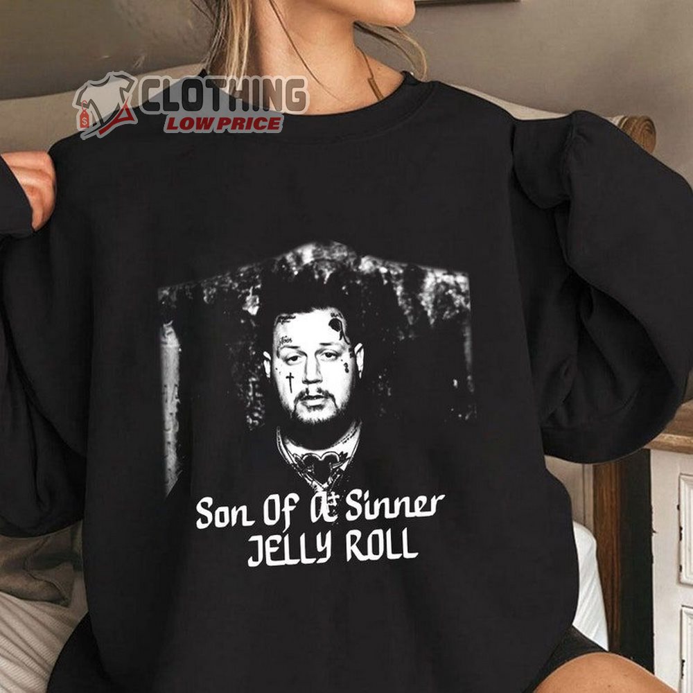 Jelly Roll Son Of A Sinner Unisex T-Shirt, Jelly Roll Backroad Baptism Tour 2023 Shirt, Jelly Roll Vintage Music Merch