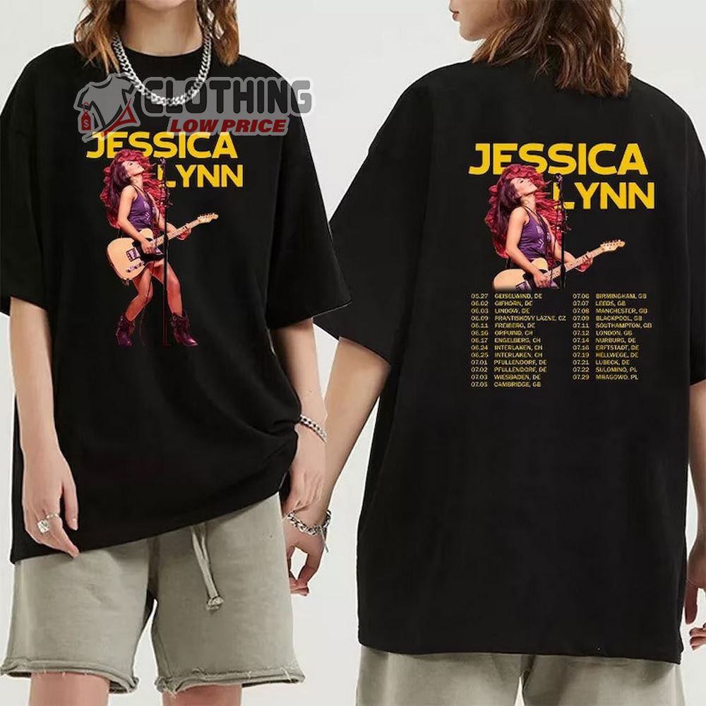 Jessica Lynn UK - EU Tour 2023 Merch, Jessica Lynn 2023 Concert Shirt, Jessica Lynn UK Tour 2023 Setlist T-Shirt