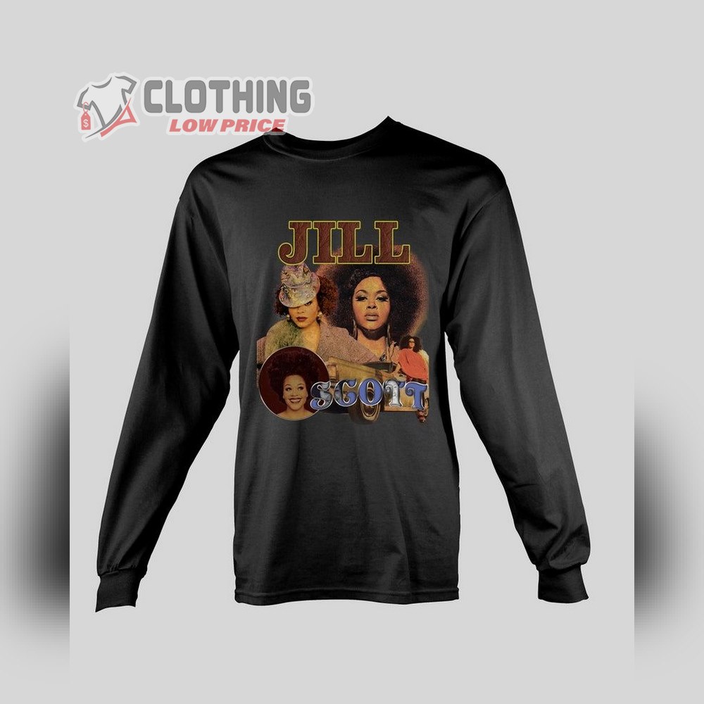 Jill Scott Long Sleeve T-Shirt - Jill Scott Vintage Style Tee - Concert Merch - Vntg Raptee