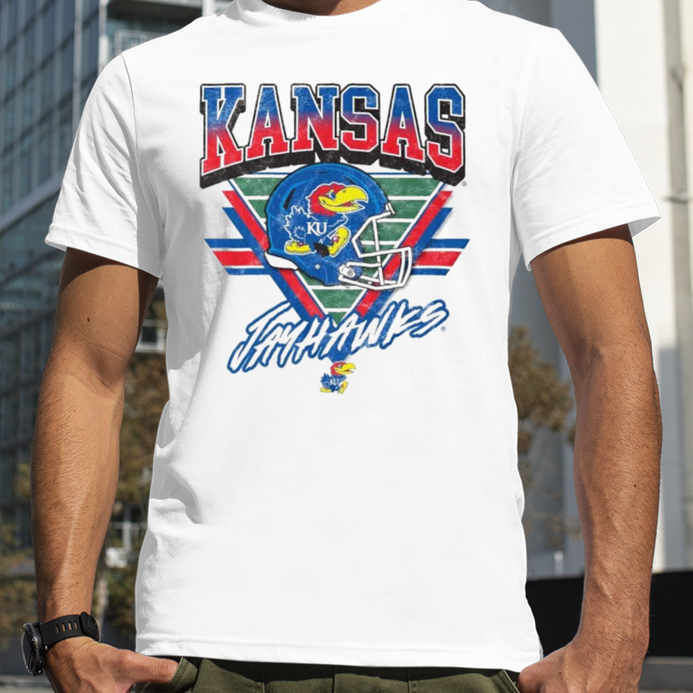 Kansas Jayhawks Helmet triangle vintage shirt