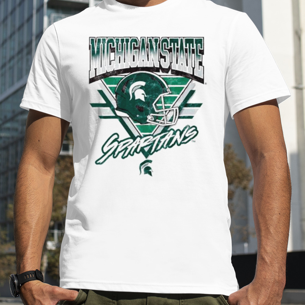 Michigan State Spartans Helmet triangle vintage shirt