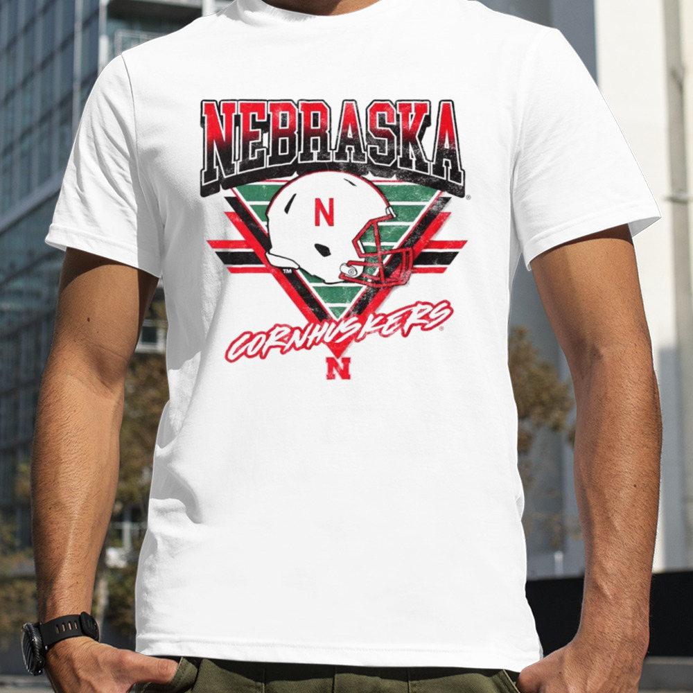 Nebraska Cornhuskers Helmet triangle vintage shirt