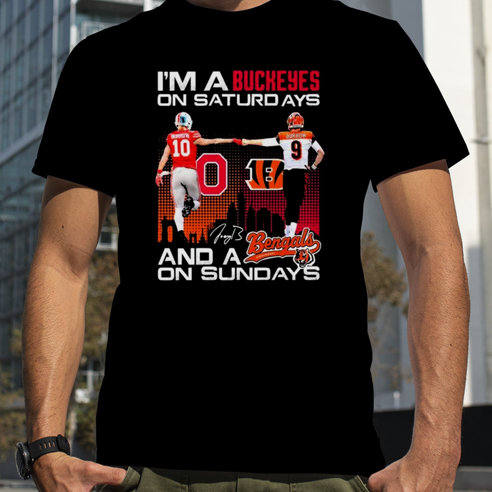 Ohio State Buckeyes On Saturdays Cincinnati Bengals On Sundays Shirt