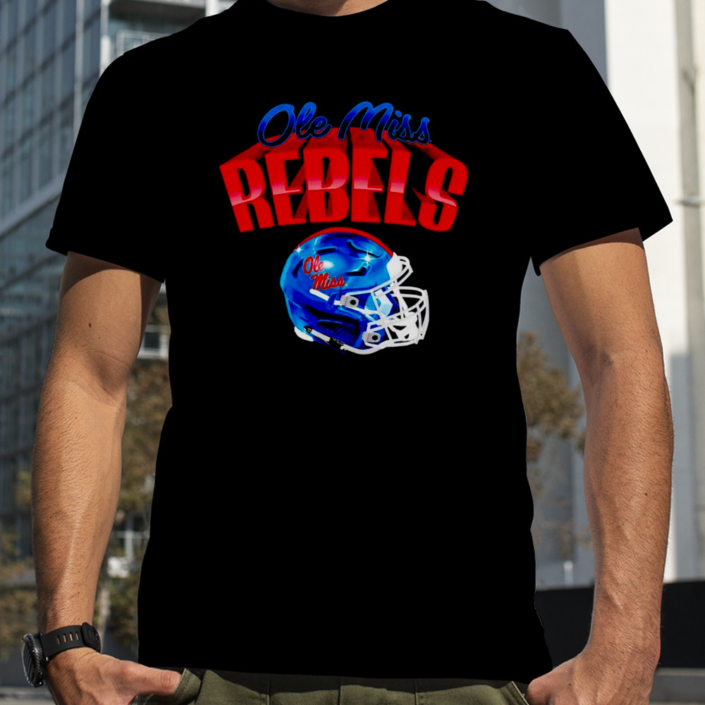 Ole Miss Rebels football Glossy helmet shirt