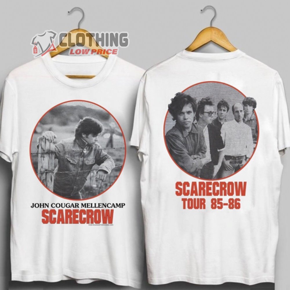 John Cougar Mellencamp Tour 2023 Shirt, John Mellencamp Scarecrow Tour 2 Sides Shirt, John Mellencamp Setlist 2023 Tour Shirt