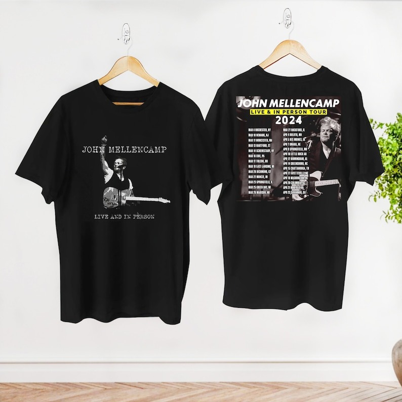 John Mellencamp Live And In Person Merch, John Mellencamp Tour 2024 Shirt, John Mellencamp T-Shirt