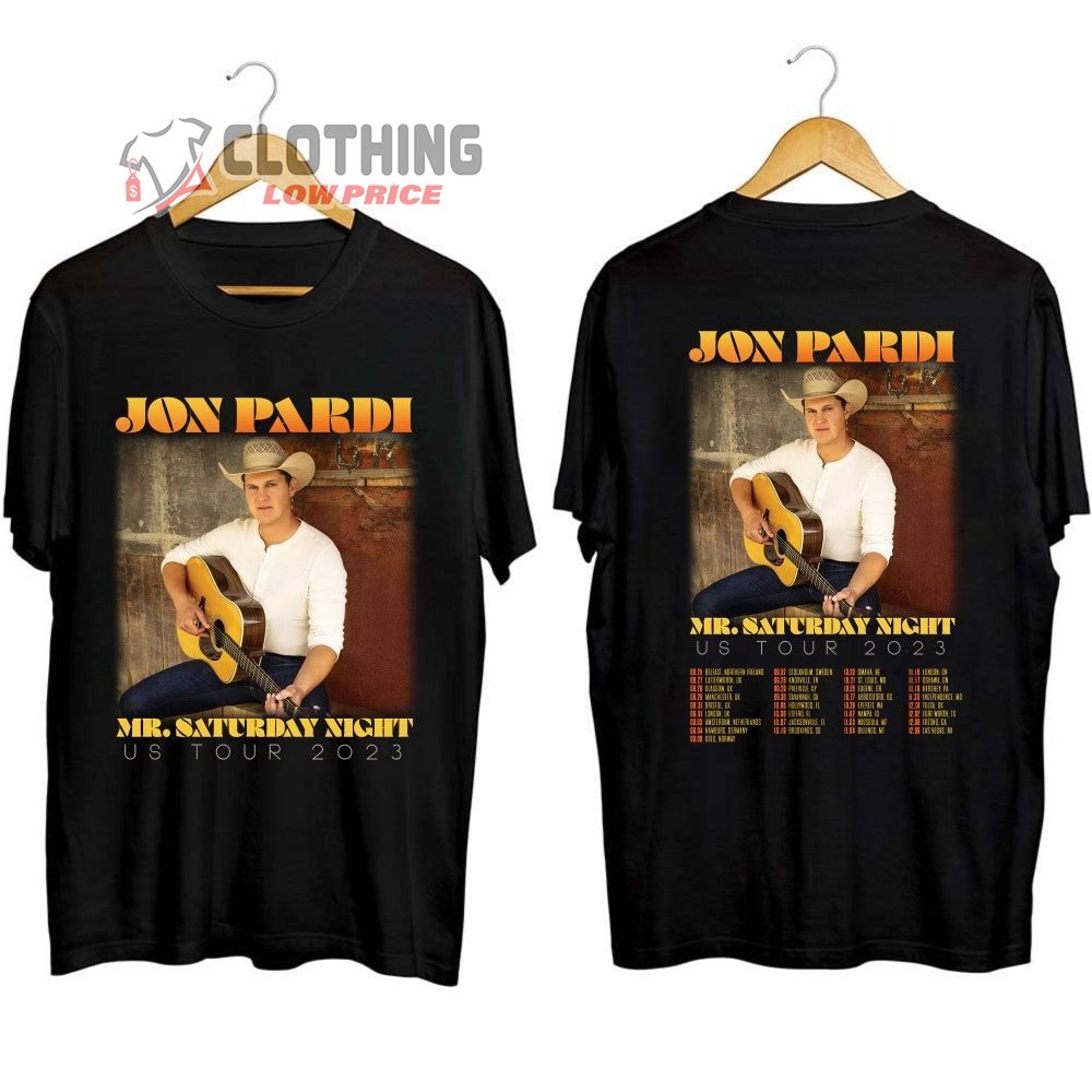 Jon Pardi The Mr. Saturday Night US Tour 2023 Merch, Jon Pardi Country Concert Shirt, Jon Pardi World Tour 2023 Setlist T-Shirt