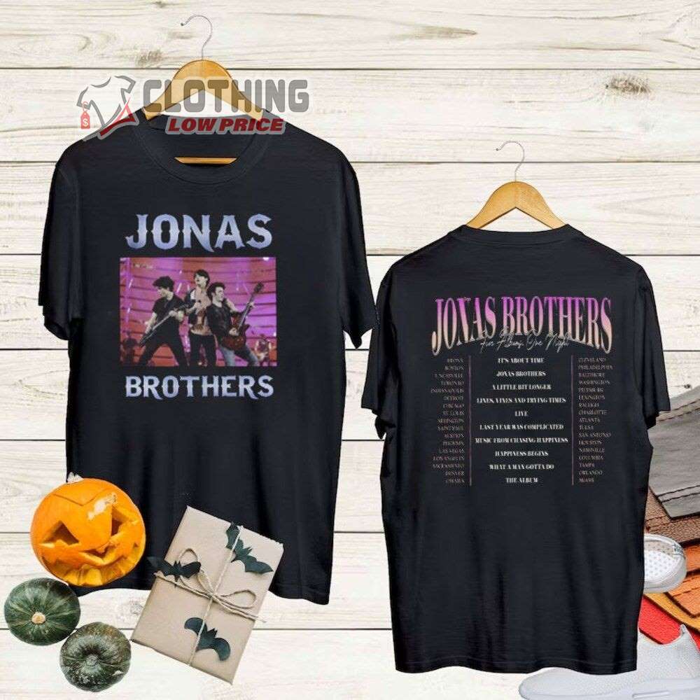 Jonas Brothers Tour Dates 2023 Merch, Jonas Brothers Five Albums One Night The Tour 2023 T-Shirt