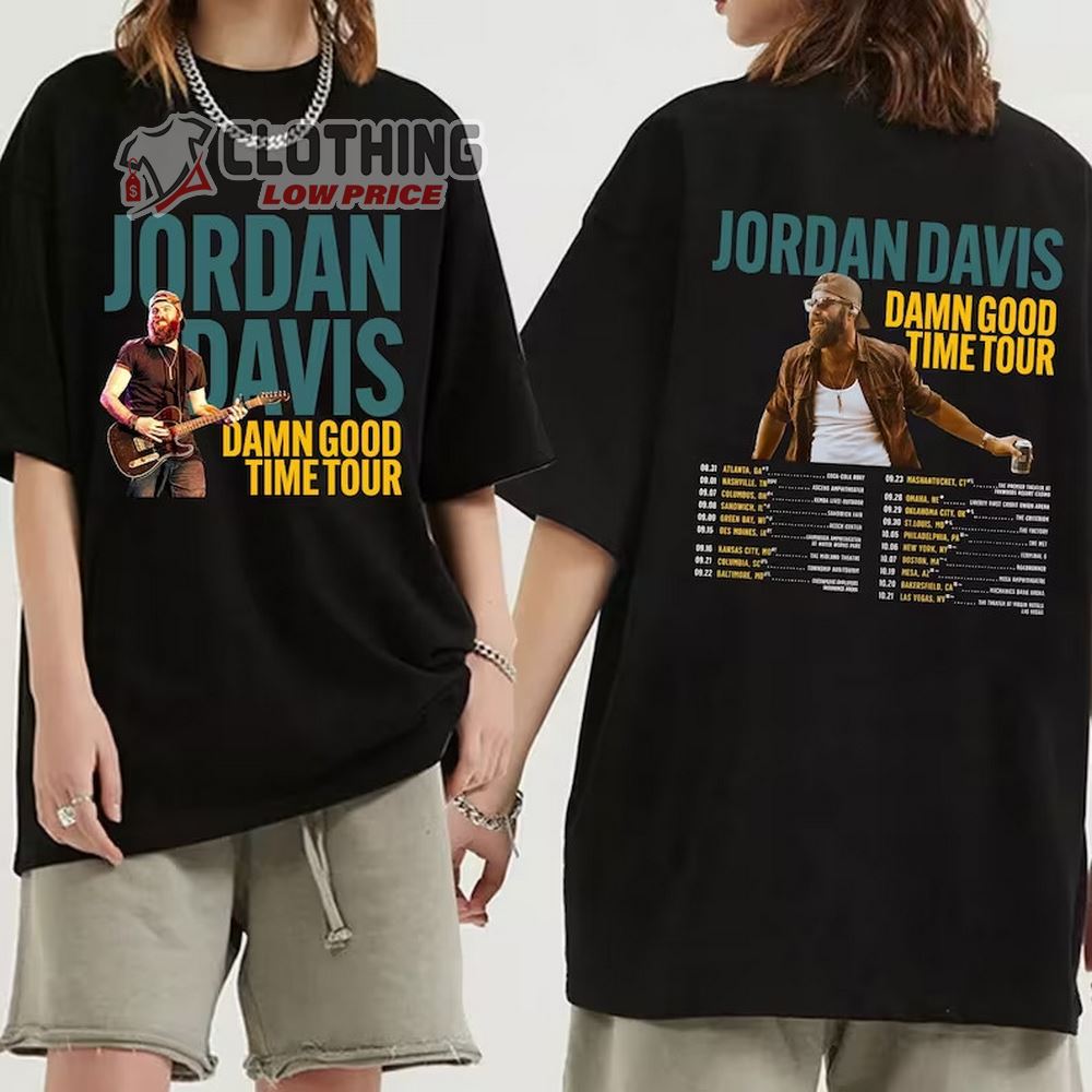 Jordan Davis Damn Good Time Tour 2023 Merch, Jordan Davis Tour Dates 2023 Shirt, Good Time Tour 2023 Tee, Jordan Davis Country Music T-Shirt