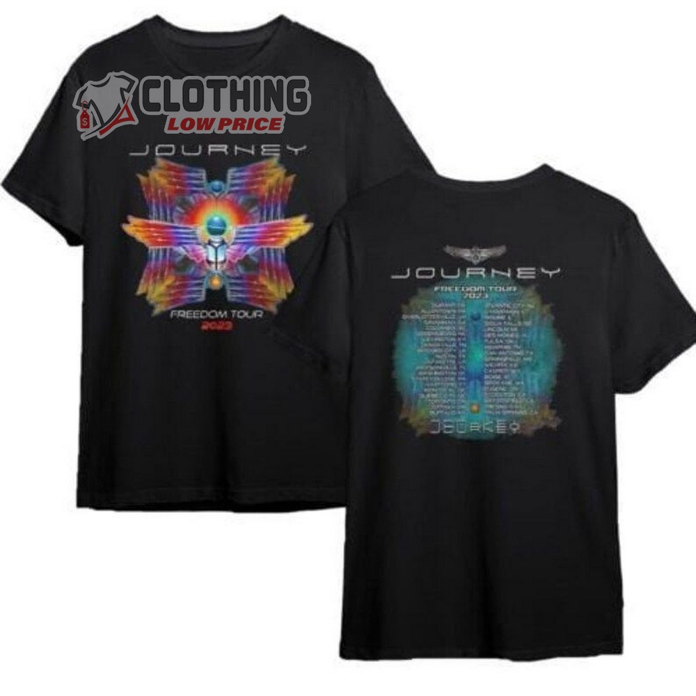 Journey 50Th Anniversary Tour Tee 2023, Journey Freedom Tour 2023 T-Shirt, Journey Concert Tee, Journey Rock Tour T-Shirt