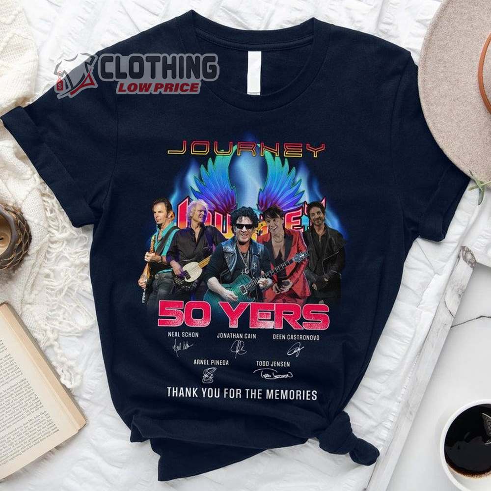 Journey Freedom Tour 2023 Merch, Journey Tour 50Th Anniversary Shirt, Journey Thank You For The Memories Shirt, Journey Retro Shirt, Journey Band Unisex Tee