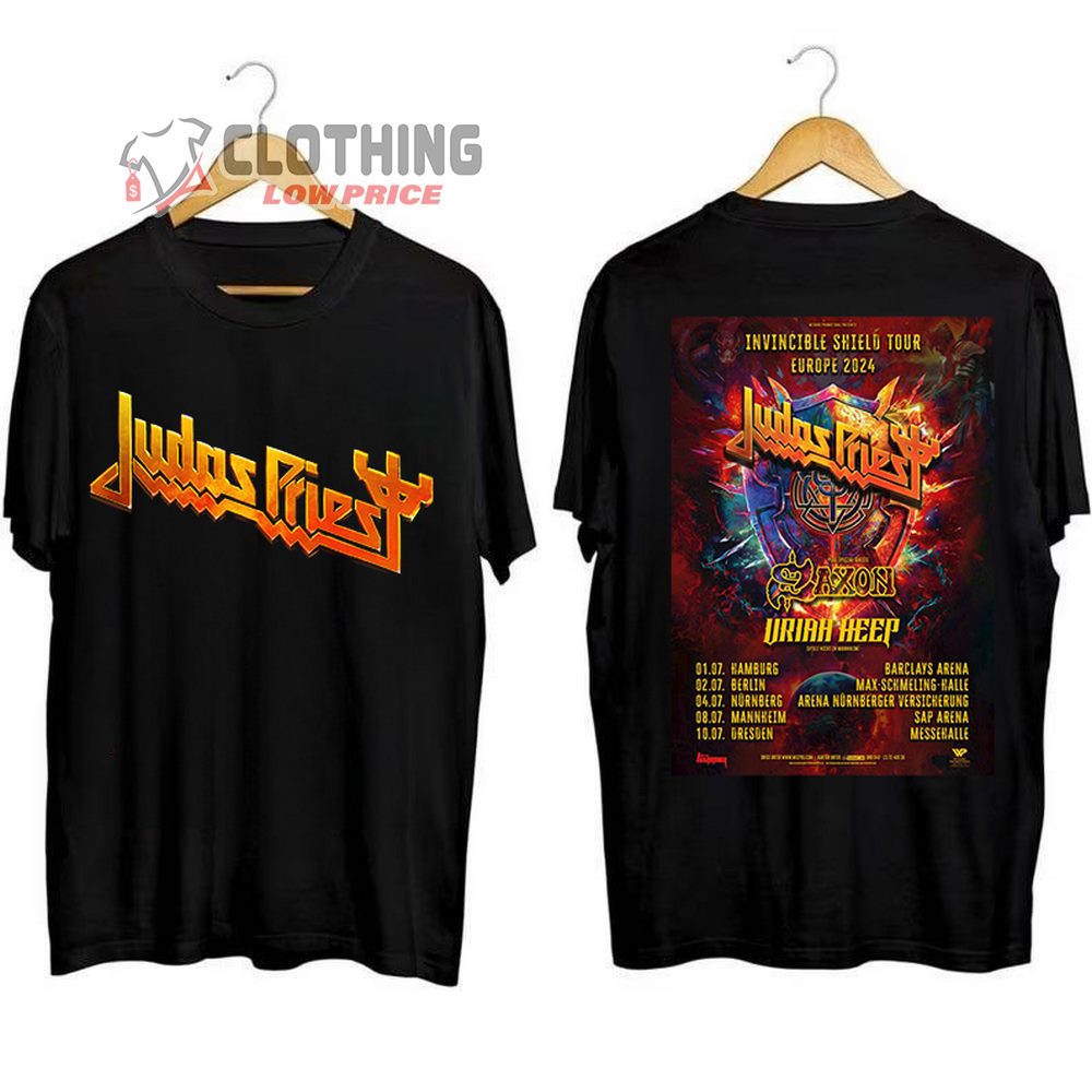 Judas Priest Invincible Shield Tour Europe 2024 Merch, Judas Priest