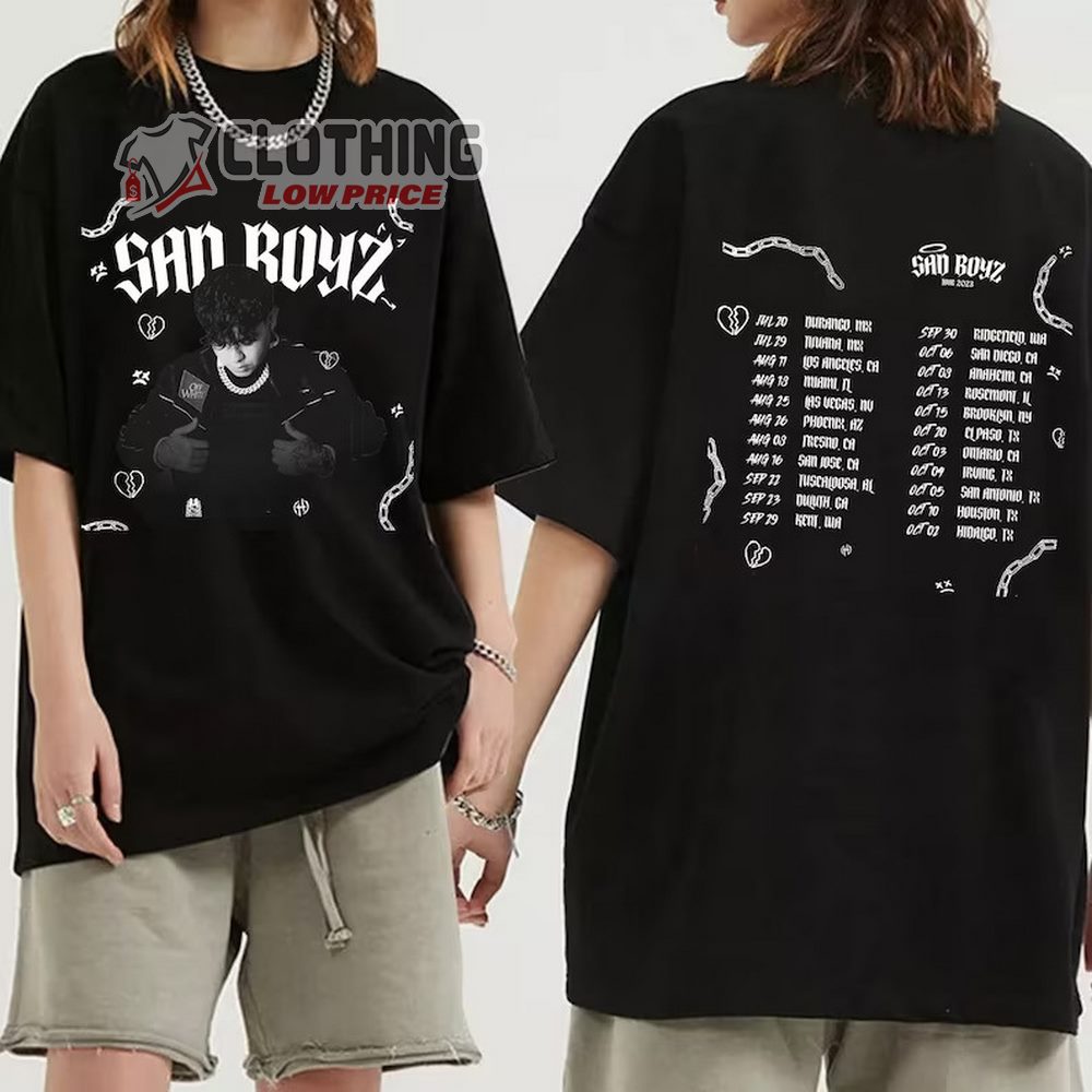 Junior H US Sad Boyz Tour Dates 2023 Merch, US Sad Boyz Tour 2023 Shirt, Junior H US Sad Boyz Tour 2023 Tickets T-Shirt