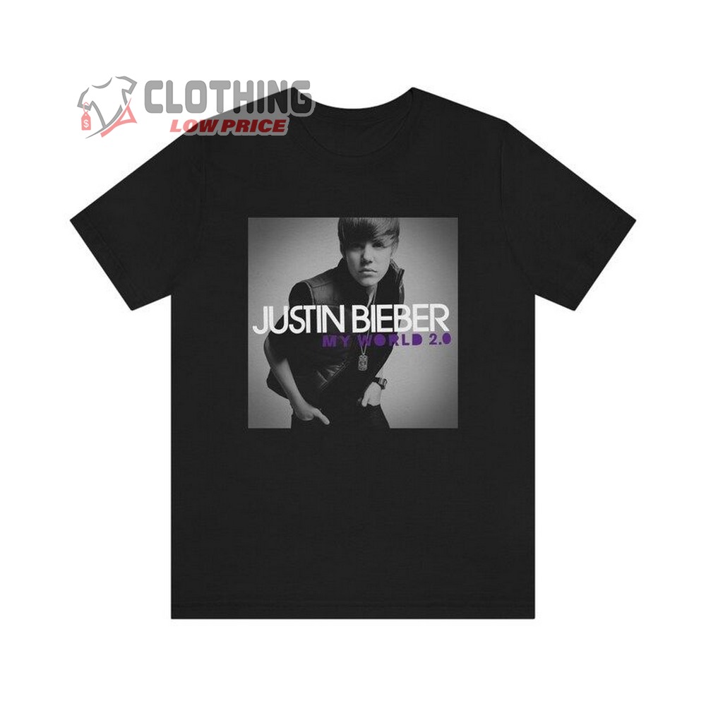 Justin Bieber My World 2.0 Unisex Premium T-Shirt  Justin Bieber Shirt Tee Merch