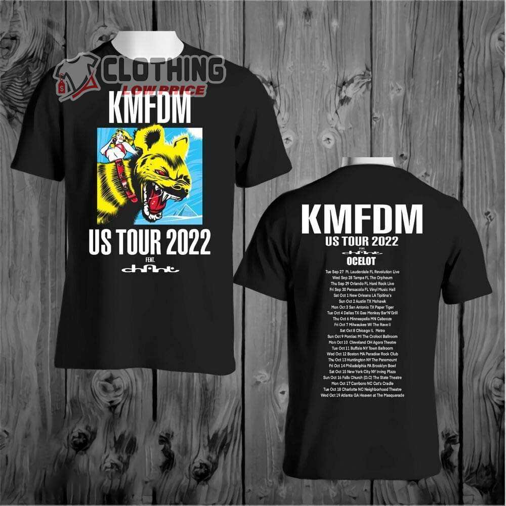 KMFDM US Tour 2022 Setlist Dates Merch, KMFDM Hyena Chicago Boston Philadelphia Shirt